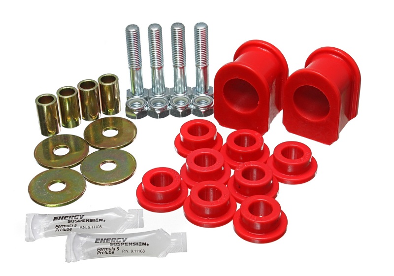 Ford F-350 Super Duty Sway Bar Bushing Set - Front - Energy Suspension - Hyper-Flex Polyurethane, 1.25 in Bar Diameter - Red - `99-`04